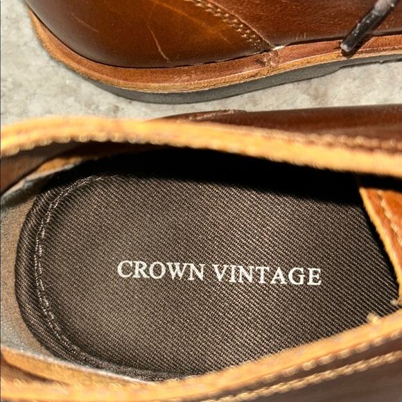 Crown Vintage Brown Leather Chukka Boots Lace Up Casual Dress Boots Men’s Size 9 main image 8